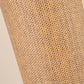 Détail de la base en bois lisse de la lampe