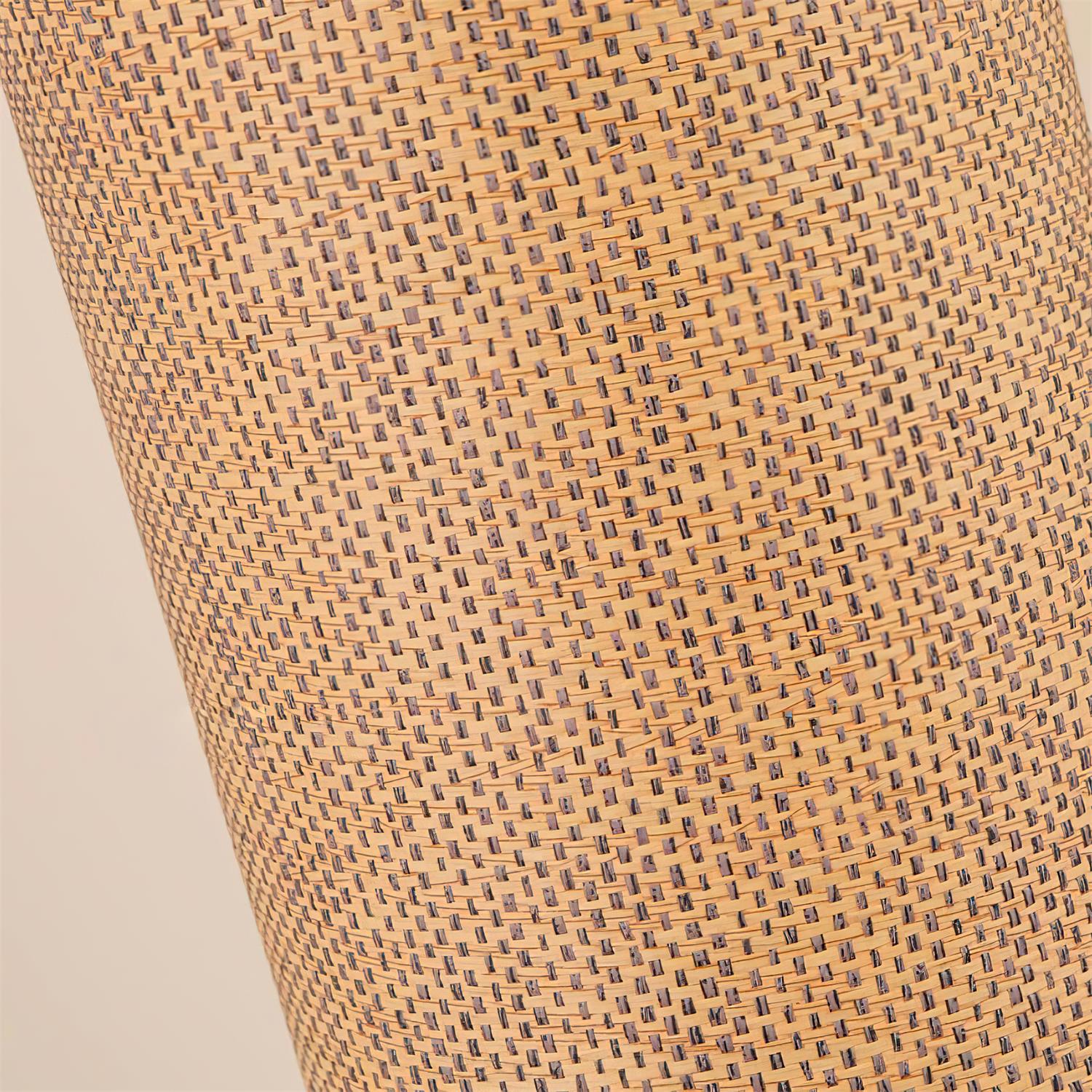 Détail de la base en bois lisse de la lampe
