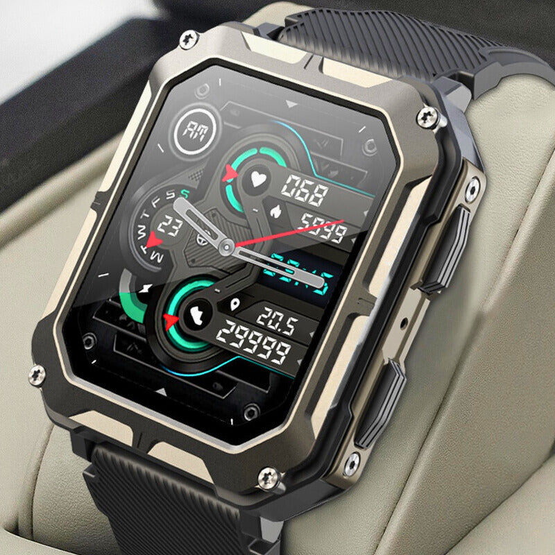 Vue arrière de la montre avec capteur de fréquence cardiaque