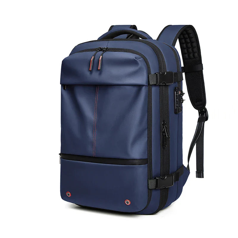 Sac à dos avec poche avant zippée, posé sur une table