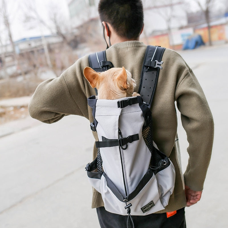 Sac de voyage pour animaux avec poche latérale visible