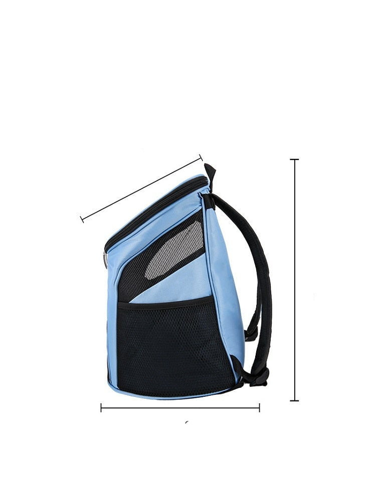 Sac de transport avec un animal couché à l'intérieur