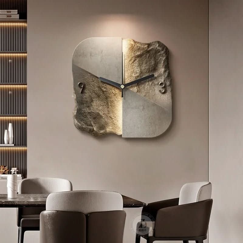 Design contemporain en relief sur une horloge murale silencieuse