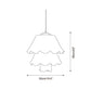 Détail du design en bois et métal de la lampe suspendue