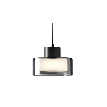 Vue d'ensemble de la lampe en verre dans un décor industriel