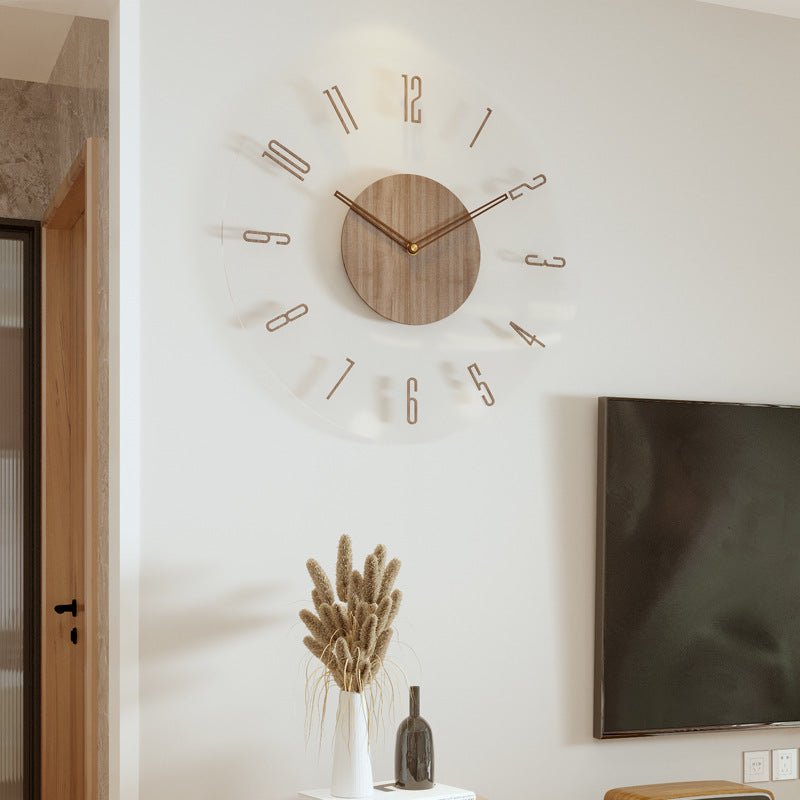Profil latéral montrant l'épaisseur du bois de l'horloge