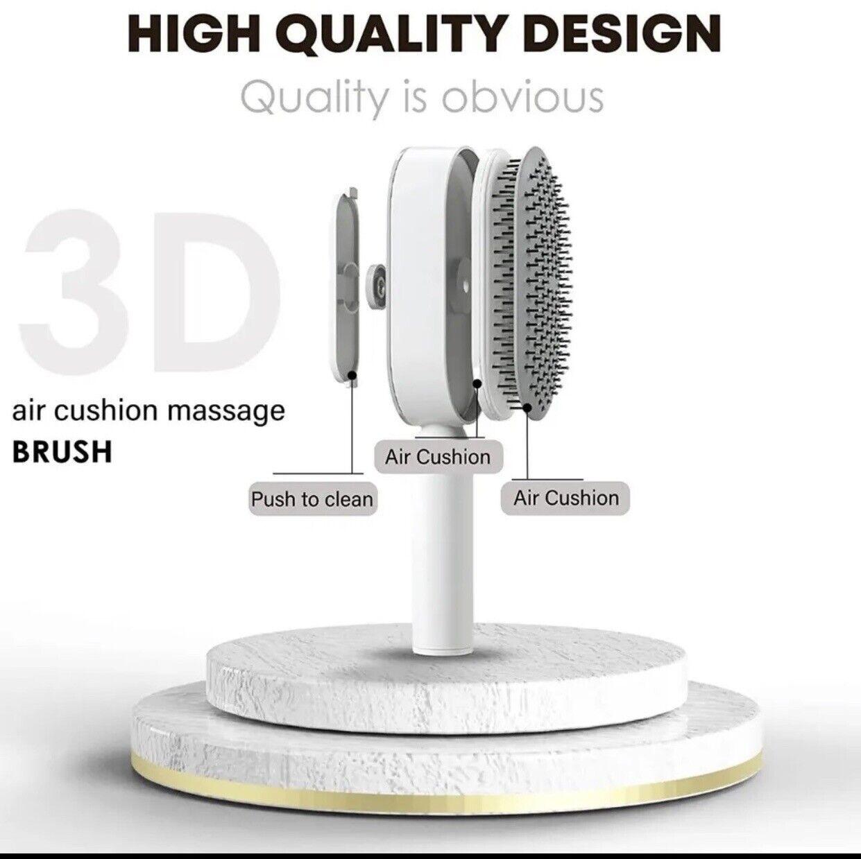 Gros plan sur la poignée ergonomique de la brosse à cheveux