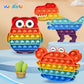 Jouet Fidget Pop Silicone sensory fidget toy rainbow vue latérale