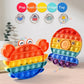 Jouet Fidget Pop Silicone sensory fidget toy rainbow vue rapprochée