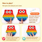 Jouet Fidget Pop Silicone sensory fidget toy rainbow vue de détail