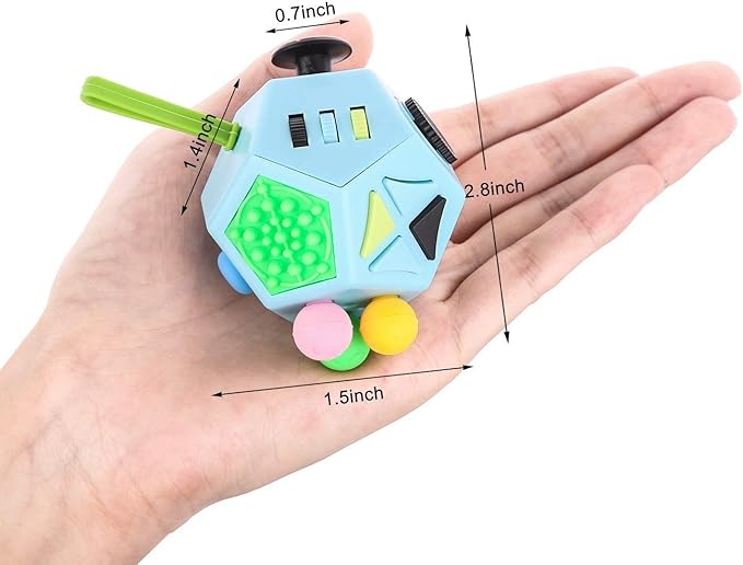 Vue latérale du cube anti-stress montrant sa compacité