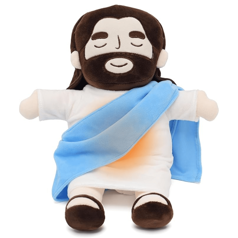 Peluche en position allongée, illustrant le mouvement de respiration