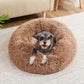 Gros plan sur le tissu doux du lit pour chien
