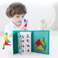 Enfant jouant avec un puzzle géométrique magnétique coloré