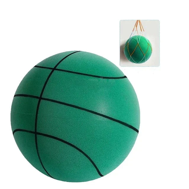 Vue latérale du ballon de basket bleu en mousse