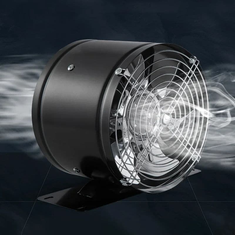 Vue arrière du ventilateur avec moteur en cuivre visible