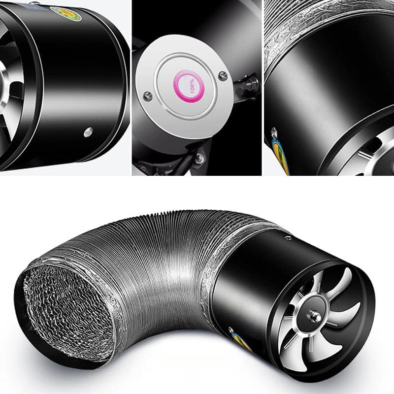 Ventilateur extracteur avec boîtier en métal noir résistant