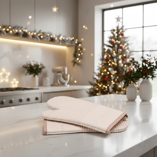 Gants en silicone avec texture antidérapante sur fond blanc