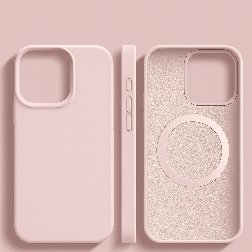 Coque en silicone liquide avec design minimaliste