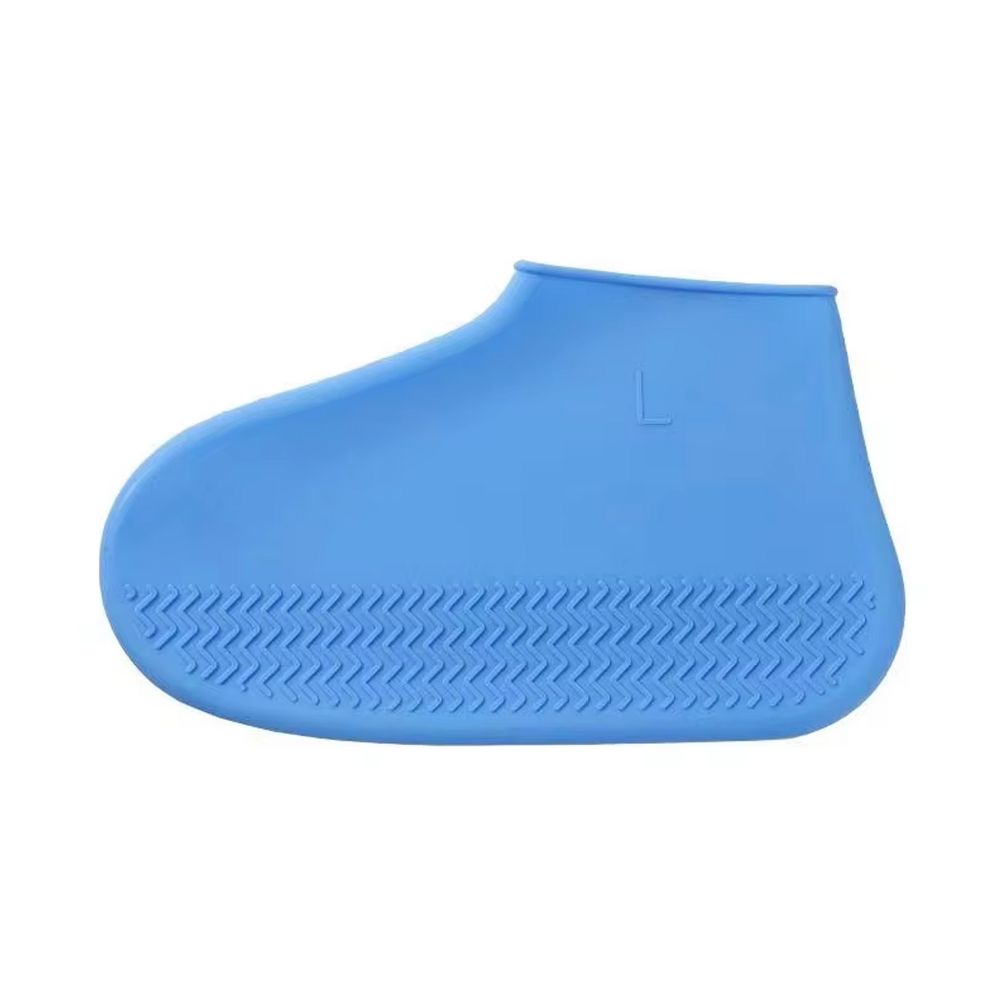 Surchaussures transparentes montrant flexibilité du silicone