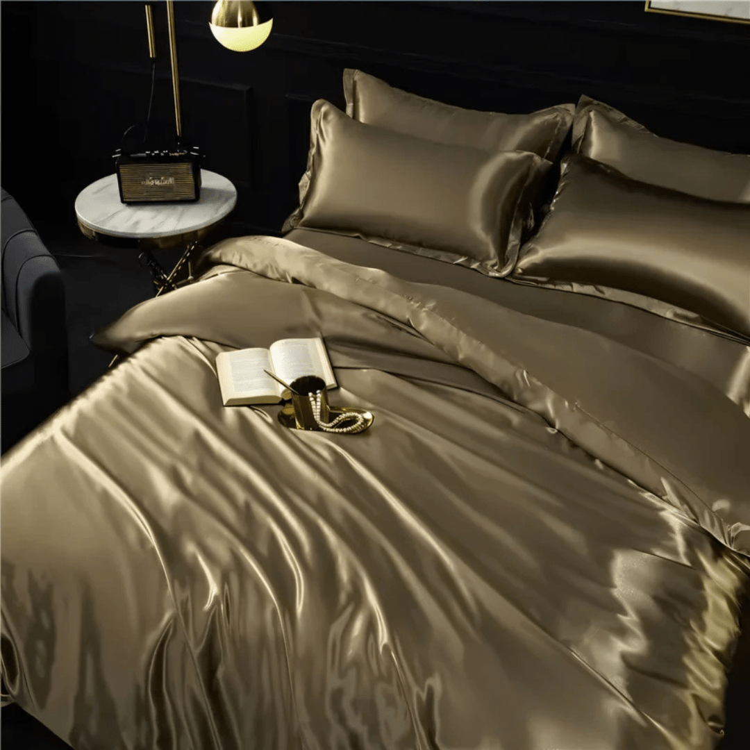 Détail des plis délicats sur une housse de couette