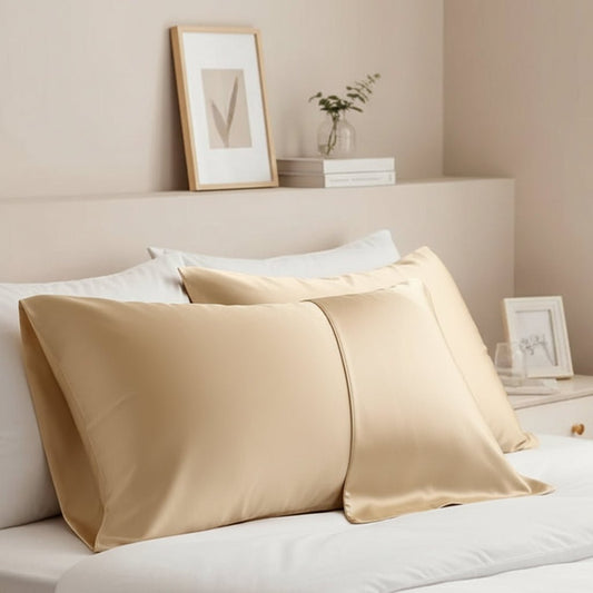 Détail de la fermeture éclair discrète sur la taie d'oreiller