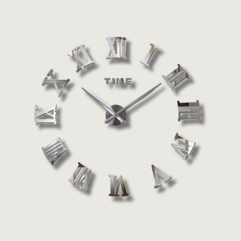 Détail des composants en acrylique de l'horloge moderne