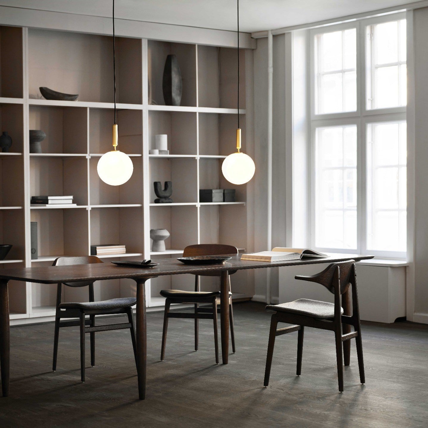 Lampe Suspendue Moderne Verre sircae orb pendant lamp vue latérale