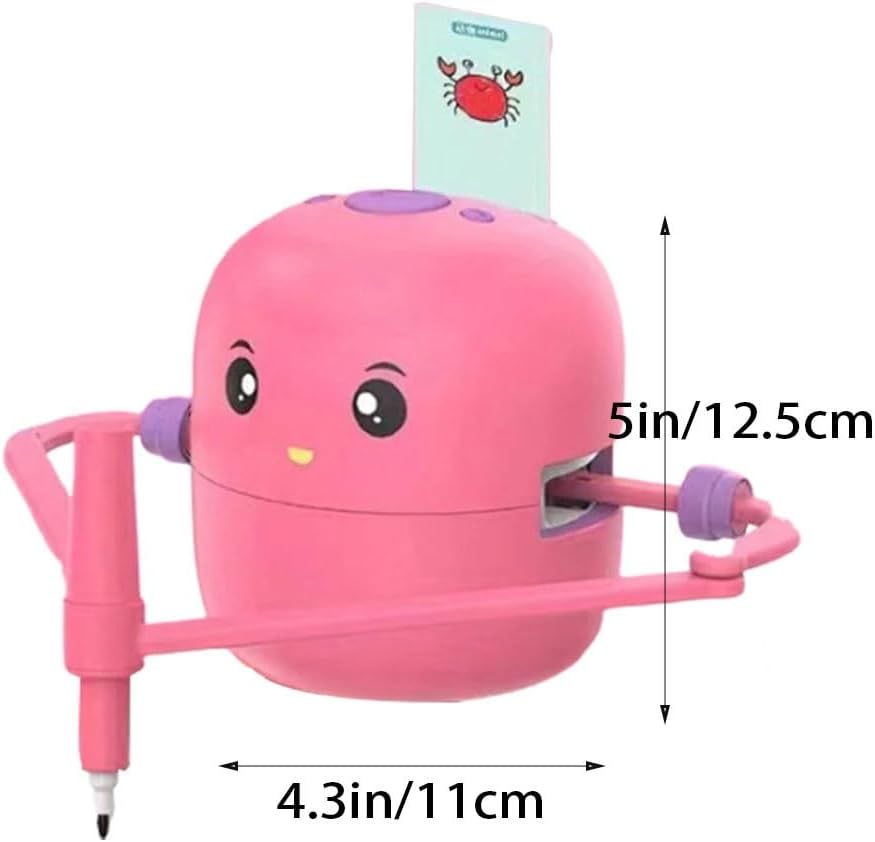 Robot et cartes de dessin sur une table en bois