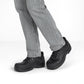 Chaussures de sécurité noires en cuir imperméable, vue de côté