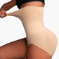 Vue arrière de la culotte taille haute beige sur mannequin