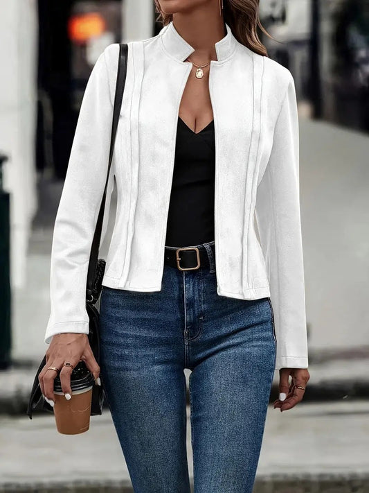 Veste en laine mélangée, style automne-hiver élégant