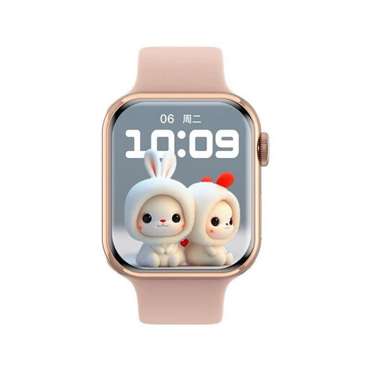 Vue de face de la montre avec écran lumineux