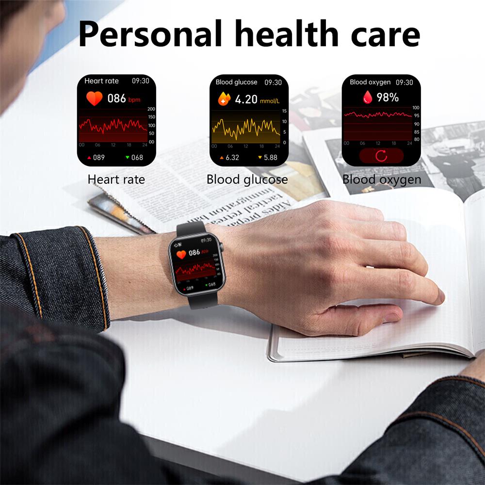 Montre Connectée Santé smartwatch with blood pressure vue du matériau