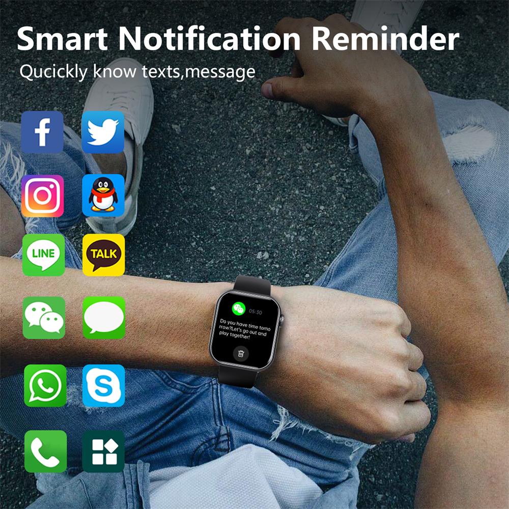 Montre Connectée Santé smartwatch with blood pressure finitions visibles