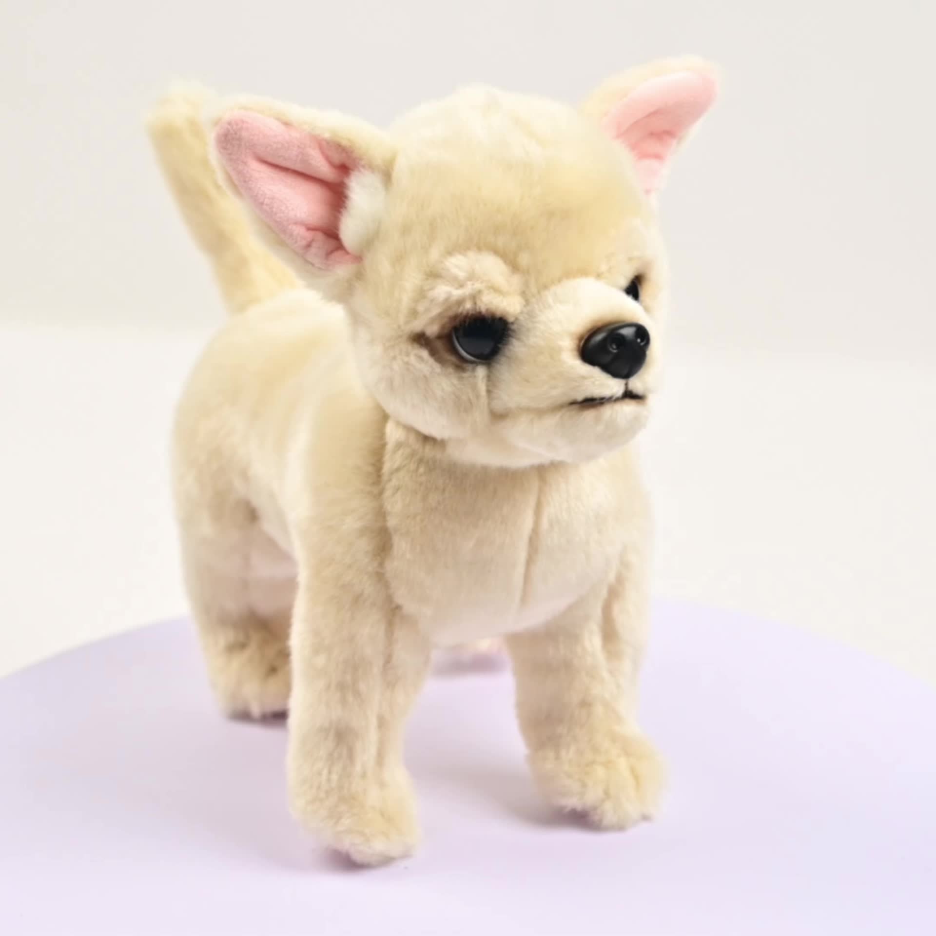 Gros plan sur les yeux mignons du chiot en peluche