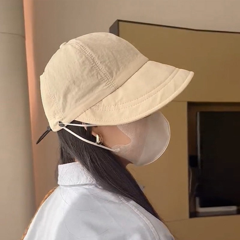 Chapeau de soleil avec motif uni, idéal pour l'été