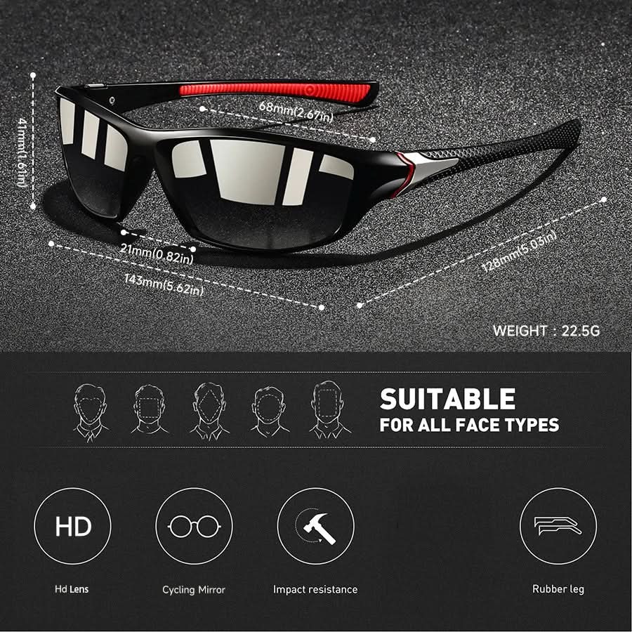 Lunettes de sport sur fond blanc, mettant en valeur leur style