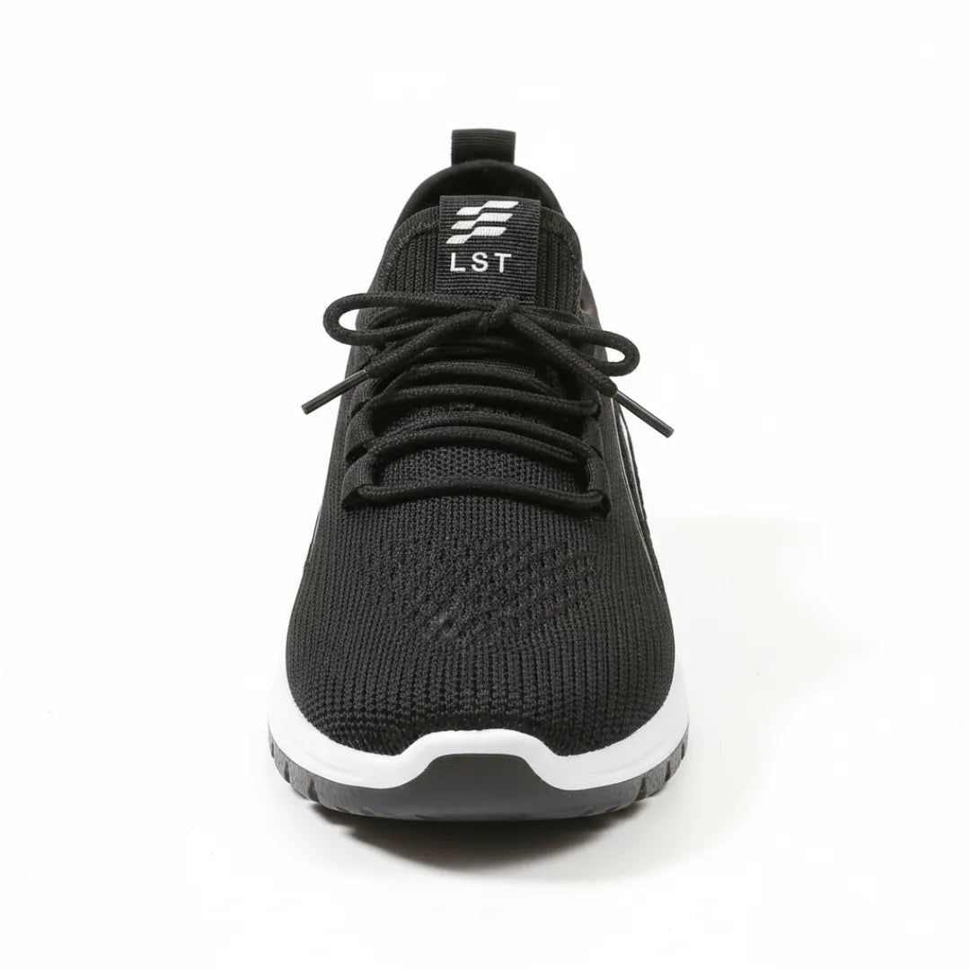 Vue latérale des baskets avec semelle flexible amortissante