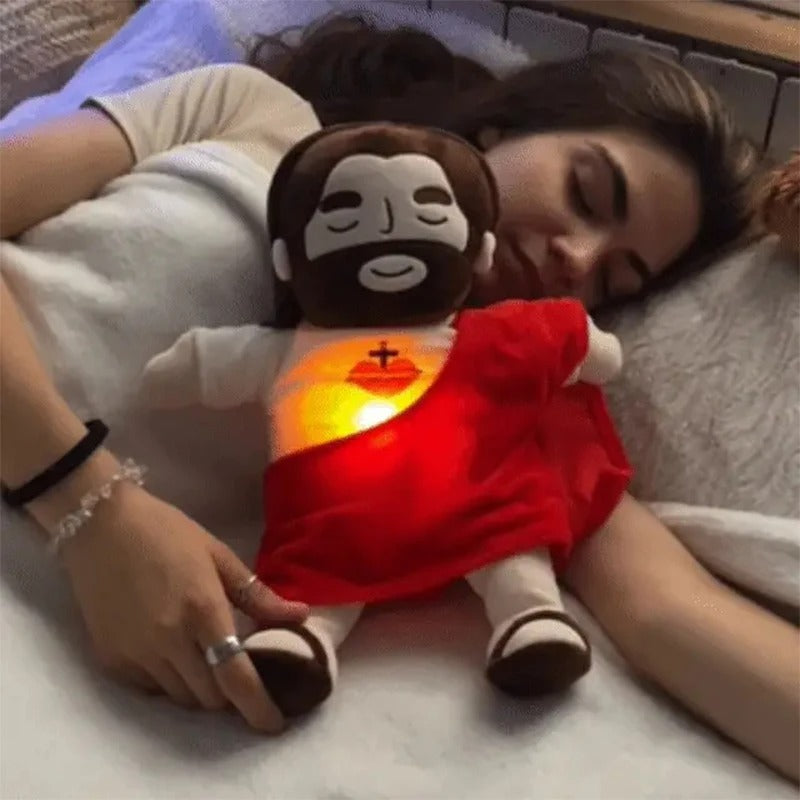 Peluche Jésus Enfant douce et réconfortante en gros plan