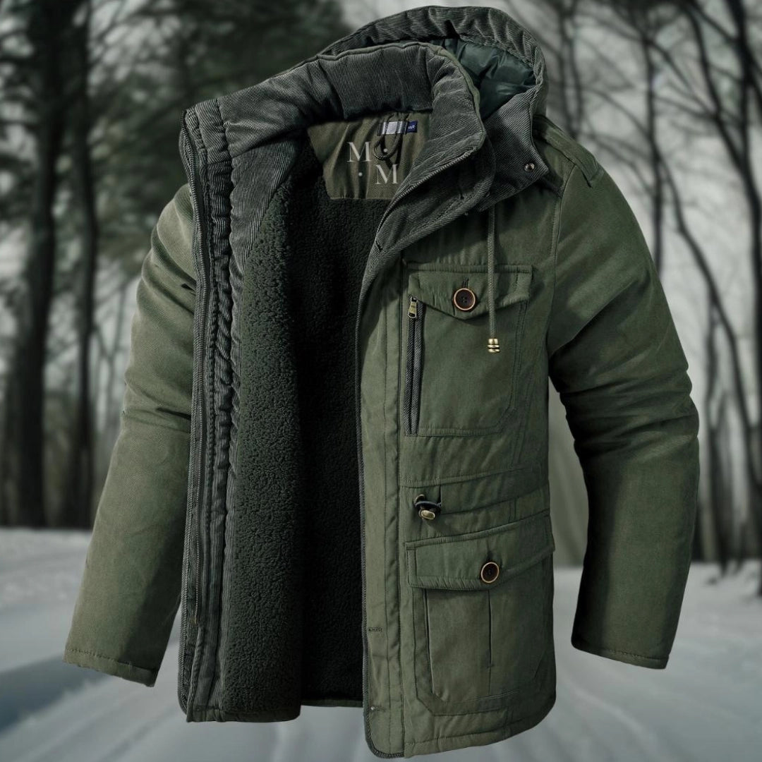 Parka isolée pour homme avec doublure en sherpa