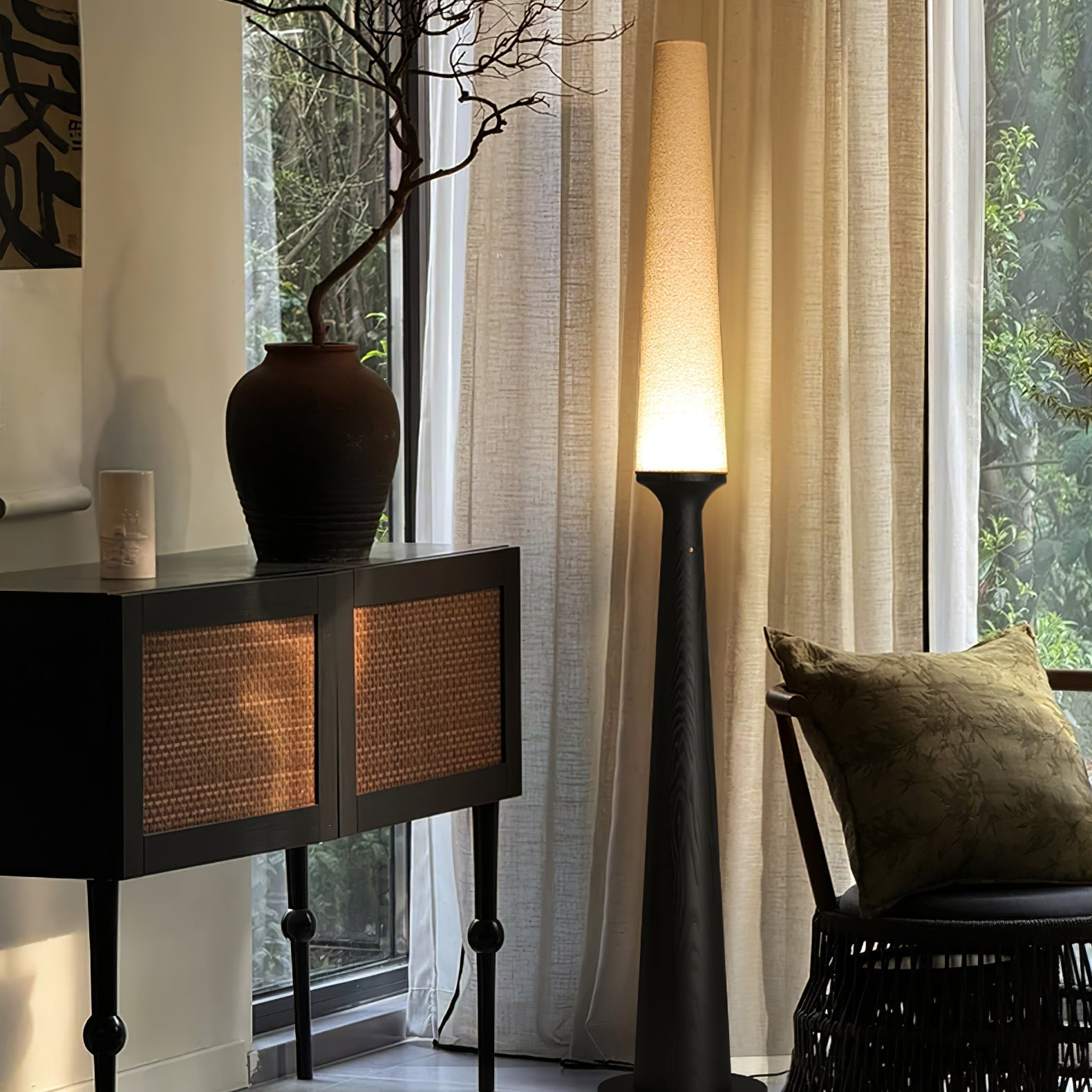 Lampe intégrée dans un décor scandinave