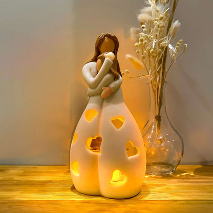 Lampe cœur éteinte montrant sa structure élégante