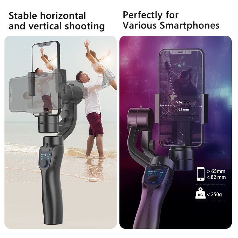 Vue latérale du gimbal montrant les commandes