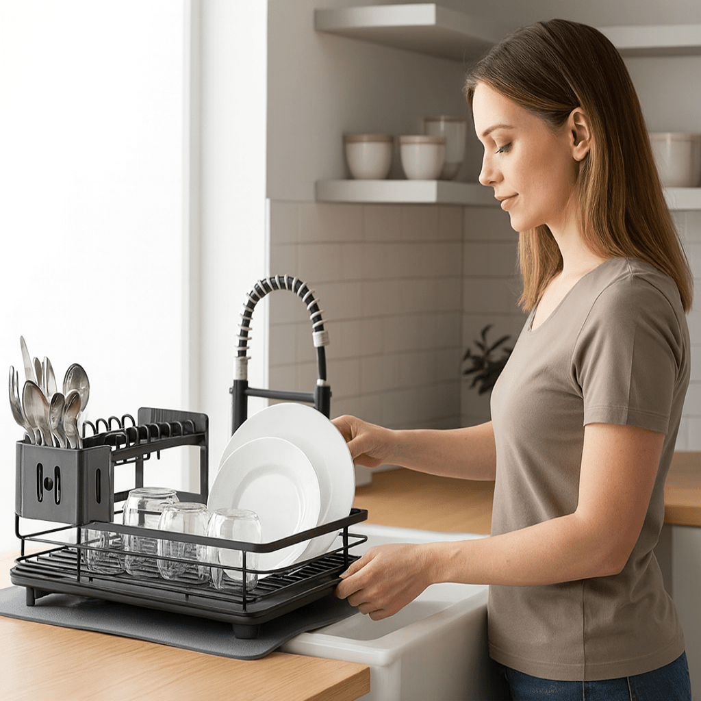 Gros plan sur le système de drainage efficace du rack