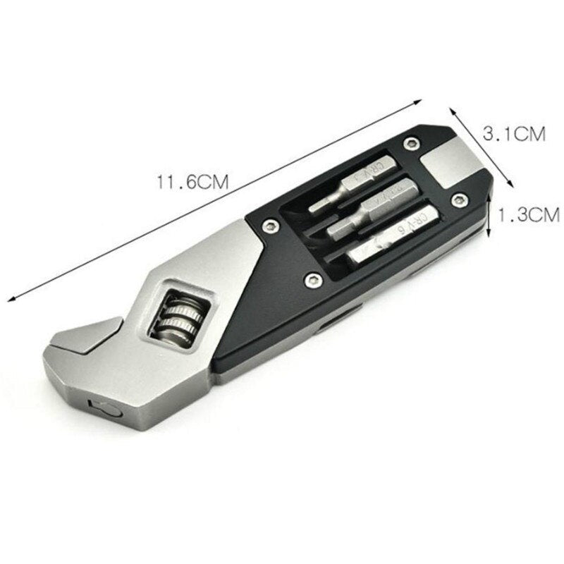 Vue rapprochée des outils pliables avec poignée ergonomique