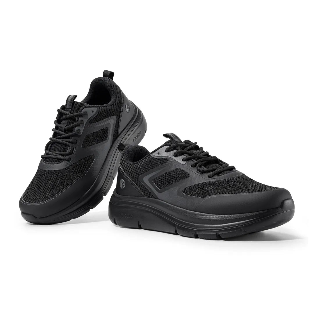 Détail de la maille respirante sur le dessus des chaussures