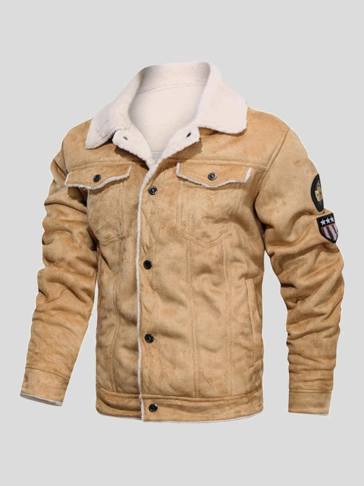 Manteau moto pour homme, aspect usé élégant