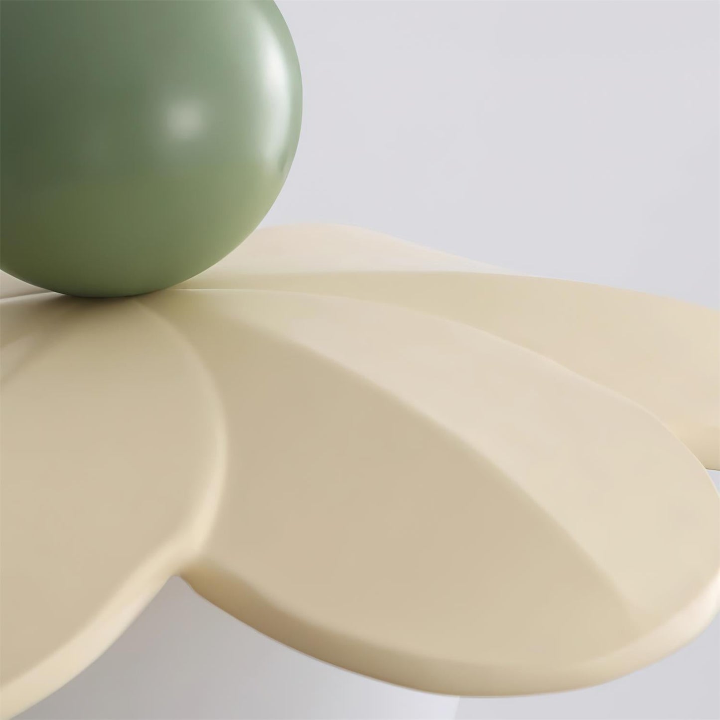 Suspension florale en verre avec ampoule visible