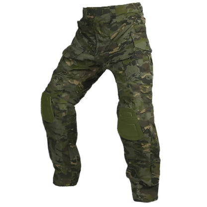Pantalon militaire avec motif camouflage, adapté aux saisons fraîches